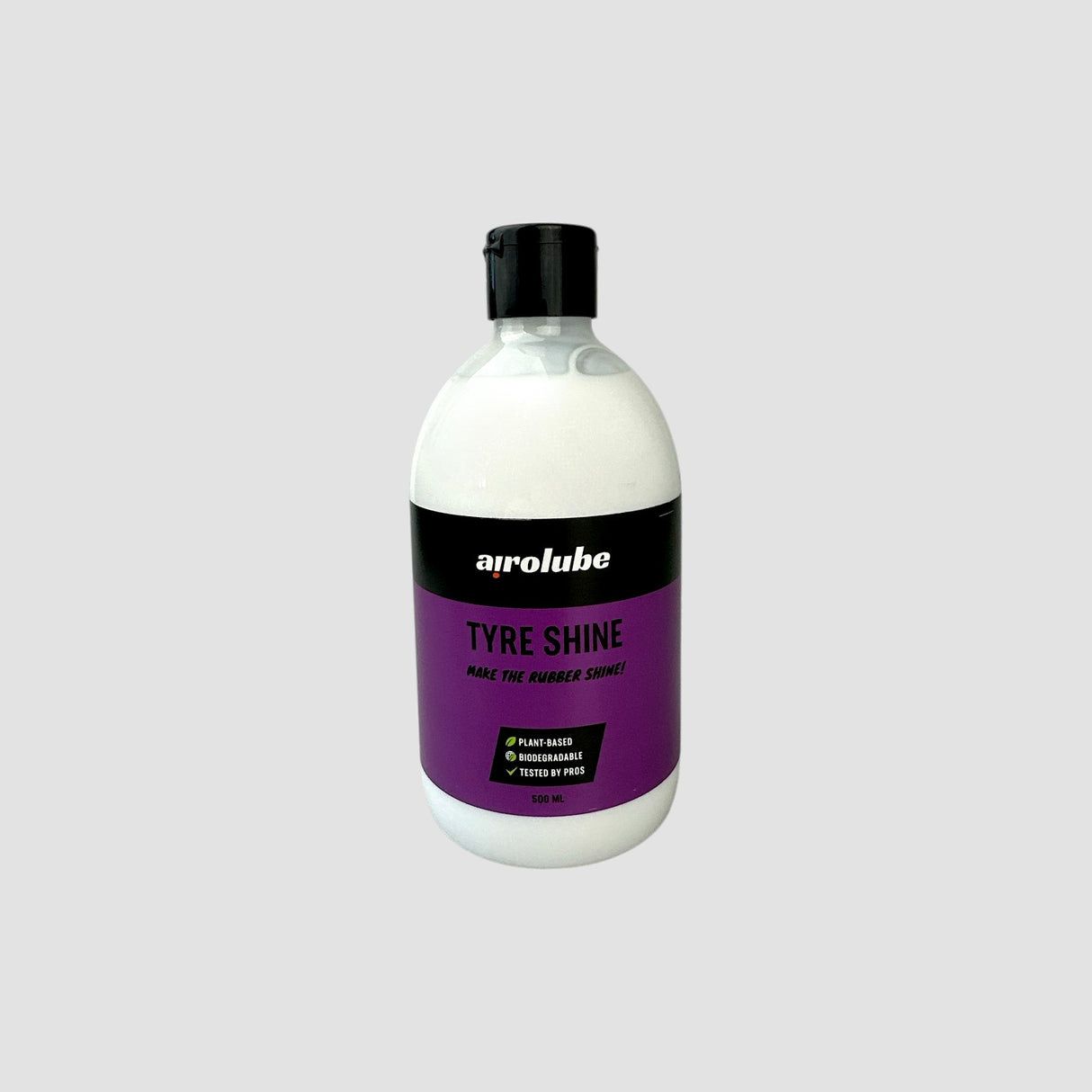 Airolube Tyre Shine - 100% biologisk nedbrydeligt dækglans til bilpleje.