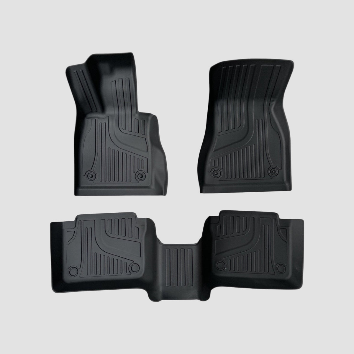 All Weather måttesæt til BMW i5 i sort gummi med perfekt pasform.