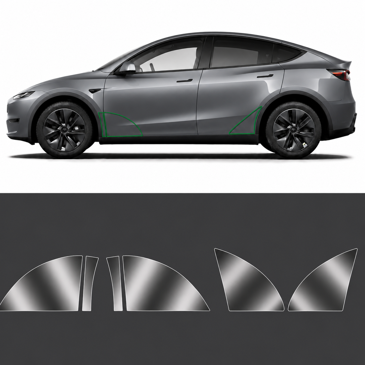 Beskyttelsesfolie til Tesla Model Y (skjermkant)