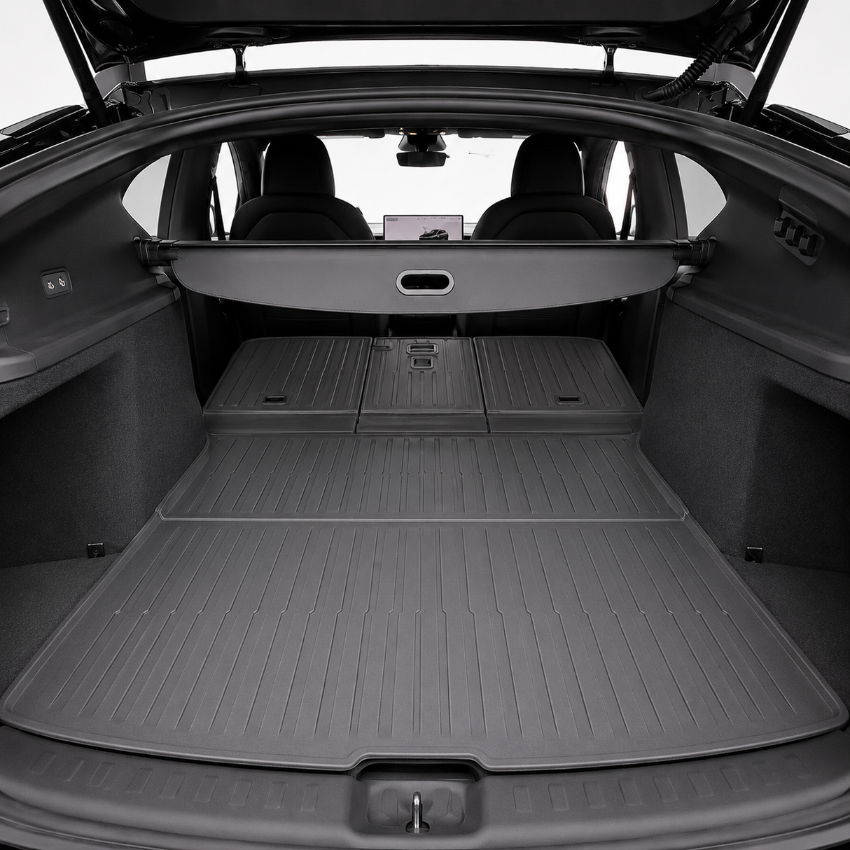 Bagasjeromsmatte med setebeskytter, passer til Tesla Model Y