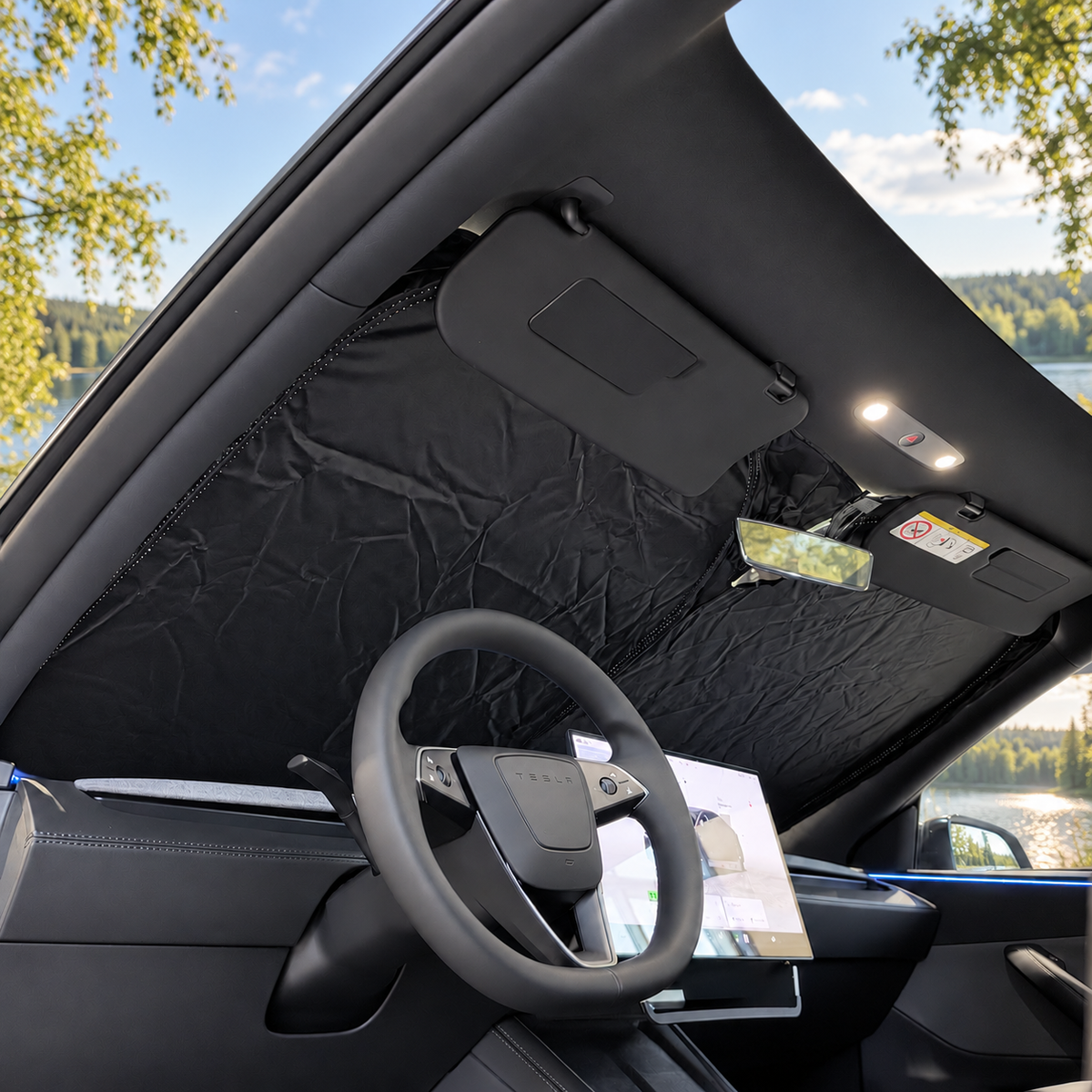 Solskjerming til frontruten - Tesla Model Y