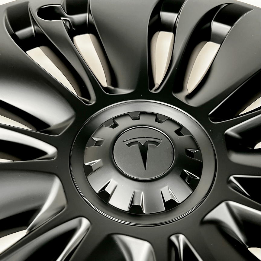 Vortex hjulkapsler til Tesla Model Y med centerkapsel med Tesla logo