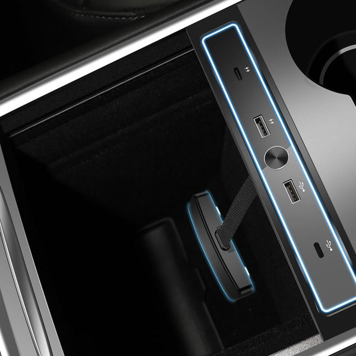 Mini USB-hub – Passer til Tesla Model 3/Y