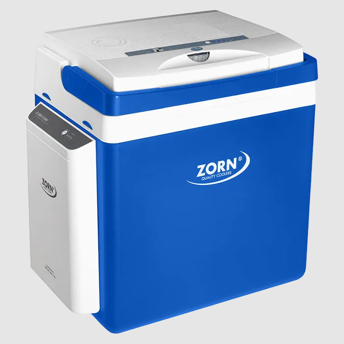 ZORN Z26 køleboks i blå og hvid med batteri