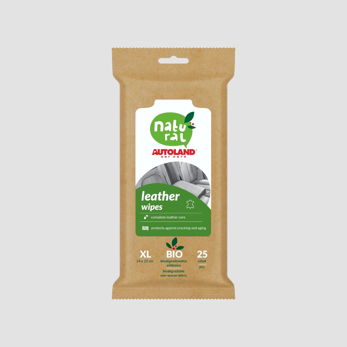 Autoland Leather Wipes - Biologisk nedbrytbare