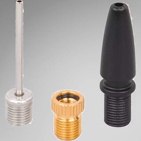 Tre dyser til Osram TYREinflate: nåledyse, ventildyse og kombineret adapter