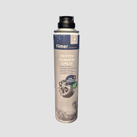 Filmer Reifen Pannen-Spray til hurtig dækreparation på farten.
