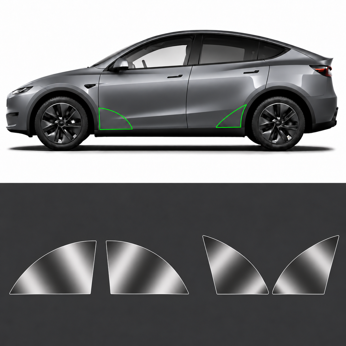 Beskyttelsesfolie til skjermkanter – Tesla Model Y Juniper (2025+)