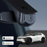 GCG MAX 4K Dashcam til Toyota bZ4X - promobillede med kamera og app-download links