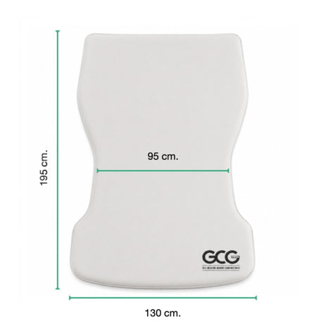 Måltegning med dimensioner for GCG MAX LuxusFlat madras