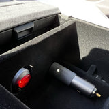 Oppbevaringsboks til armlene (med inngang til 12v.) Passer til Tesla Model 3/Y