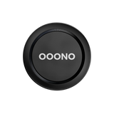Produktrender af sort OOONO Co-Driver enhed set forfra på transparent baggrund