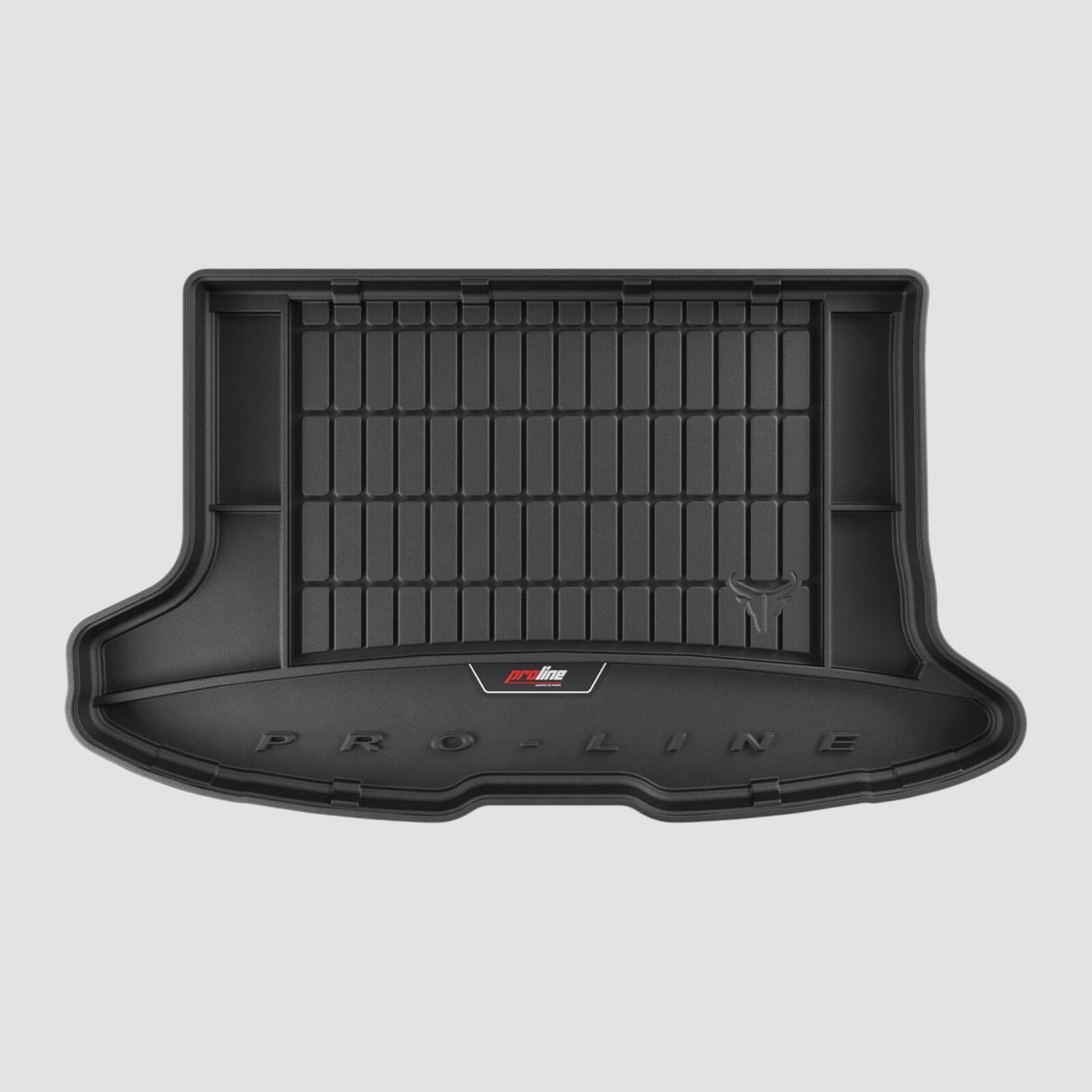 Sort ProLine 3D bagagerumsmåtte til Volvo EX30, formstøbt med høje kanter og ProLine-logo