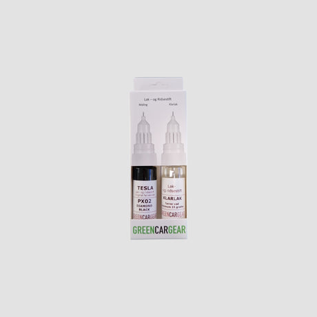 GCG lakstift i farven Diamond Black med klar lak pakket ind. 