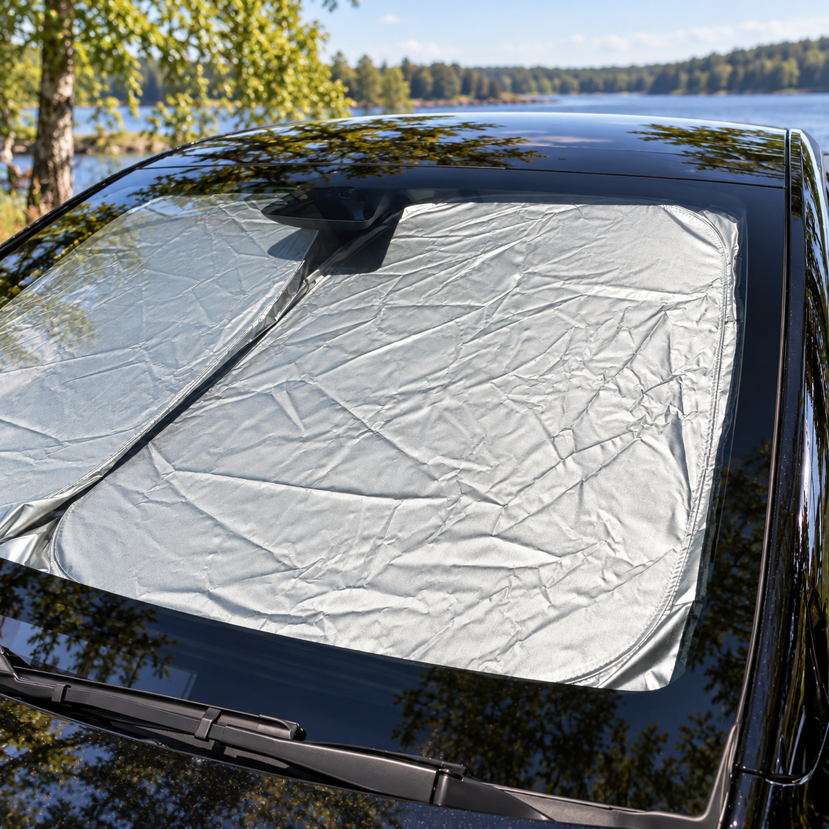 Solskjerming til frontruten - Tesla Model Y