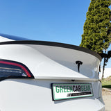 Tesla Performance Spoiler (ABS + Coating) på hvid Tesla Model Y