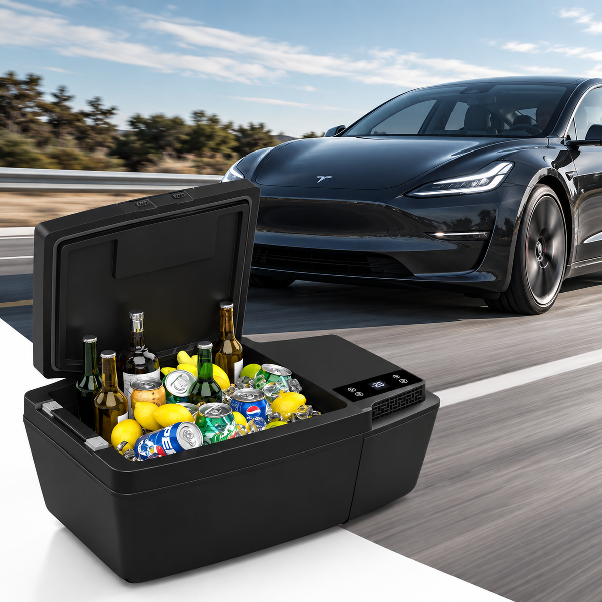 Køleboks med kompressor til Tesla Model 3