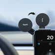 sort telefonholder med magsafe, monteret på skærmen i en Tesla