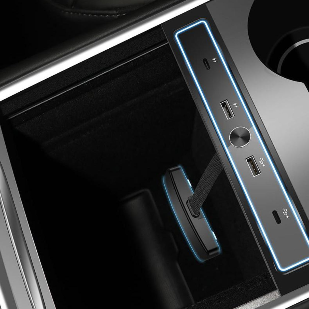 Mini USB-hub – Passer til Tesla Model 3/Y