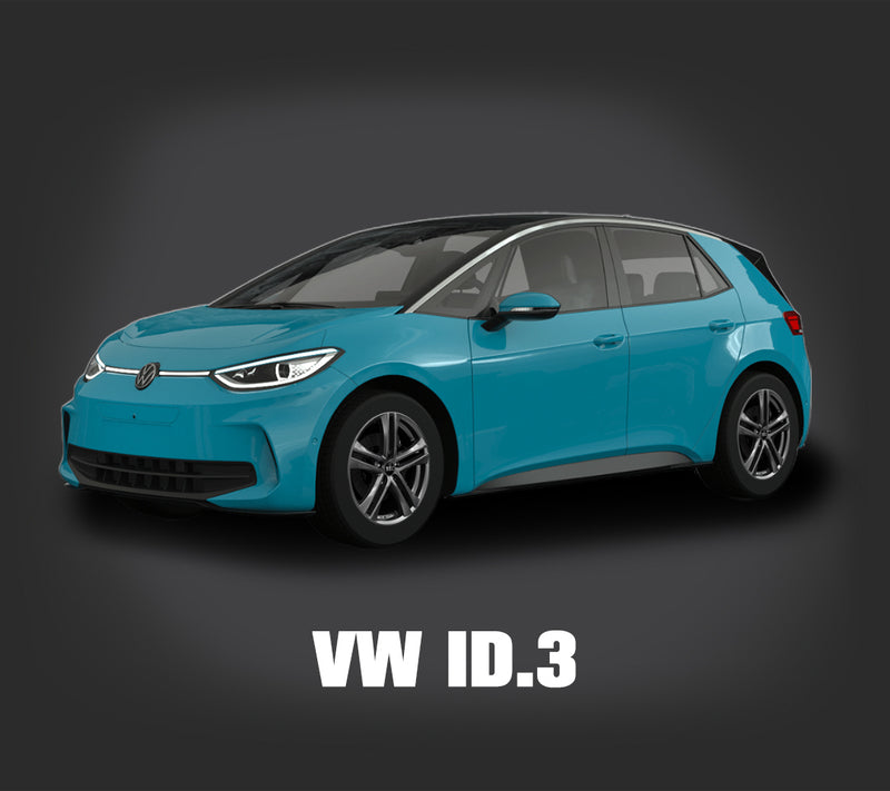 Blå VW ID.3 med grå alufælge