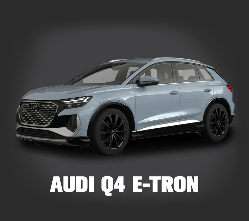 Blå Audi Q4 E-Tron med sorte Platin P106 fælge 