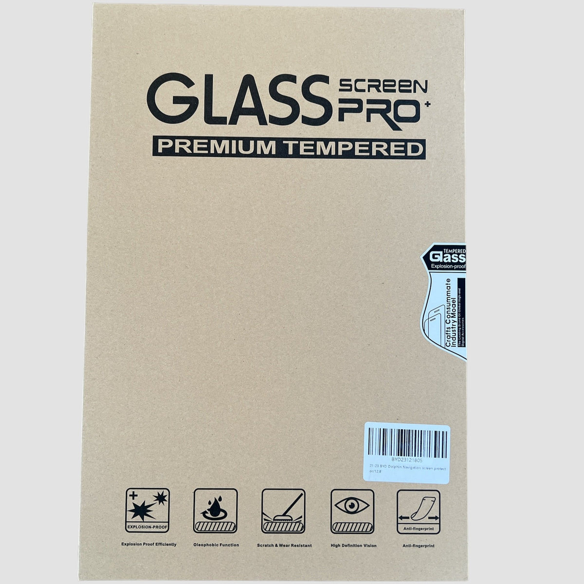 Emballage til skærmbeskytter i hærdet glas (Glass Screen Pro+) til BYD Dolphin