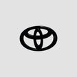 Emblem cover i mat sort til Toyota bZ4X's bagemblem