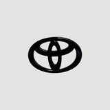 Emblem cover i mat sort til Toyota bZ4X's bagemblem