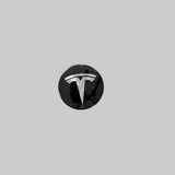 centerkapsel blank sort med sølv tesla logo