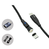 Jowua magnetisk ladekabel USB-C til USB-C + Lightning Adapter
