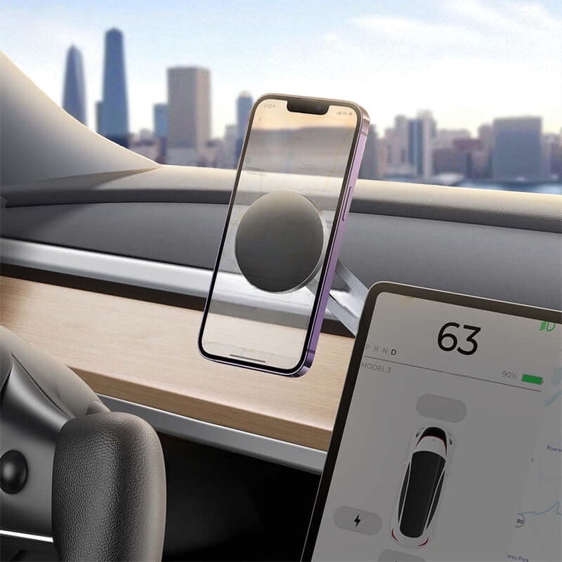 Skjult sammenleggbar mobilholder i metall