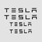 Tesla bogstaver som kan bruges i stedte for logo på bilen 