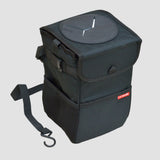 Sort bil affaldsspand fra Car-Bags med netlomme og krog til ophæng.