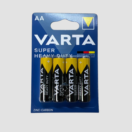 Varta Super Heavy Duty 4-pak AA-batterier i blå blisterpakke